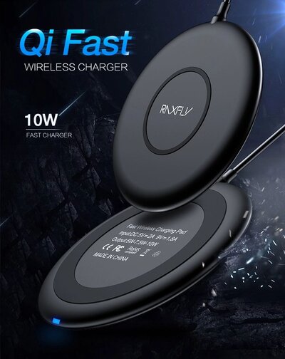 RAXFLY Qi Wireless Fast Charger 10W (IPX5) Black