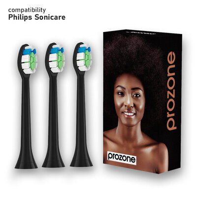 ProZone Premium-Diamond (for Philips) Medium Black 3pcs