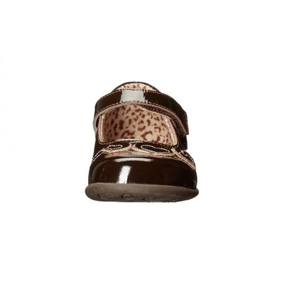 Kid Express Janita 21 (Dark Brown Patent/Cheetah)