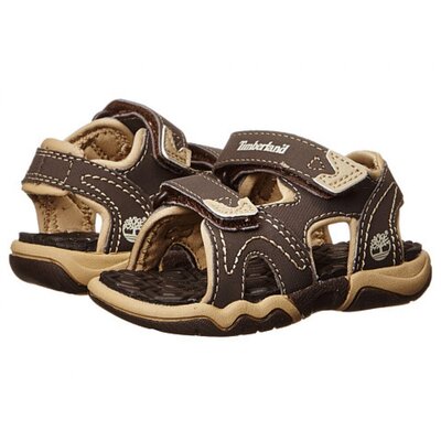 Timberland Kids Adventure Seeker 2-Strap Sandal 21 (Brown/Tan)