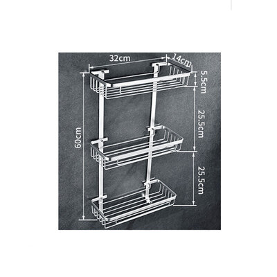 Ermo EM13711 Rectangular (3 cell) Silver