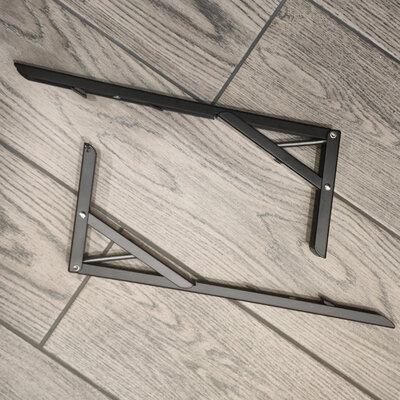 ZUOGANG Fold Bracket F14 - 34cm (Slim) Black 2pcs