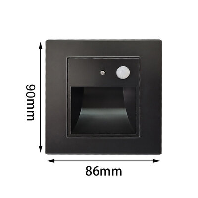 BIO-PASS LED STEP LIGHT SENSOR (1.5W/3000K) Black