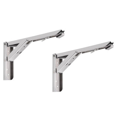 ZUOGANG Fold Bracket F12 - 29cm (Slim) Silver 2pcs