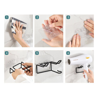 Shaxi Hair Dryer Holder (SL-3) Black (Defect)