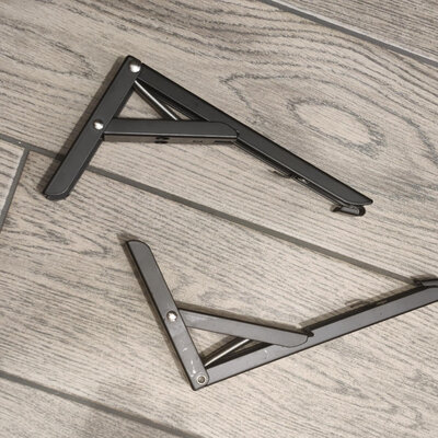 ZUOGANG Fold Bracket F8 - 19.5cm (Slim) Black 2pcs