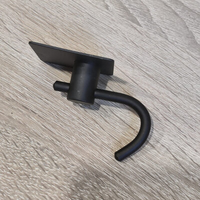 HO-LZ Hook 2pcs (Glue) Black