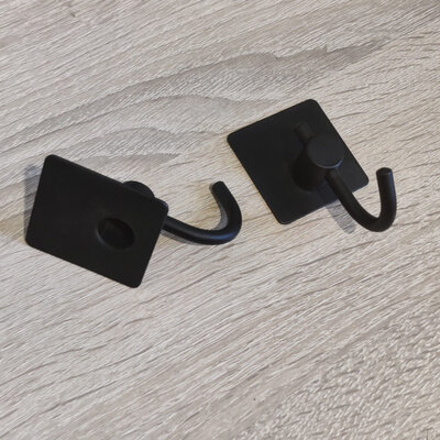 HO-LZ Hook 2pcs (Glue) Black