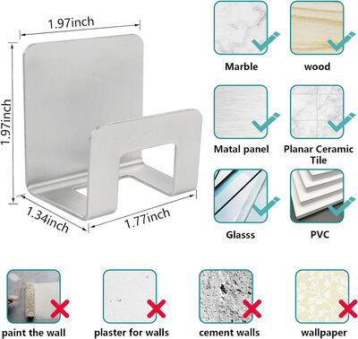 IWConcept Sponge Rack L-50 Silver 1pcs
