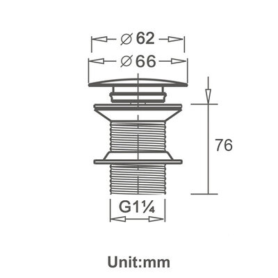 Disfact D121 Click-Clack (Without overflow) Black