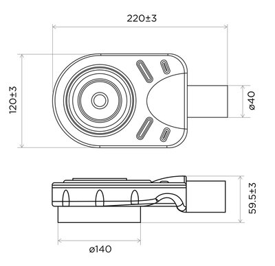 Daweier Shower Drain Base DL-06 (50/40mm)