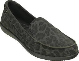 Crocs Walu Leopard Print Leather 37 (light grey/graphite)