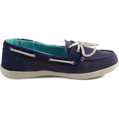 Crocs Walu Boat Shoe 33.5 (Nautical Navy/Stucco)
